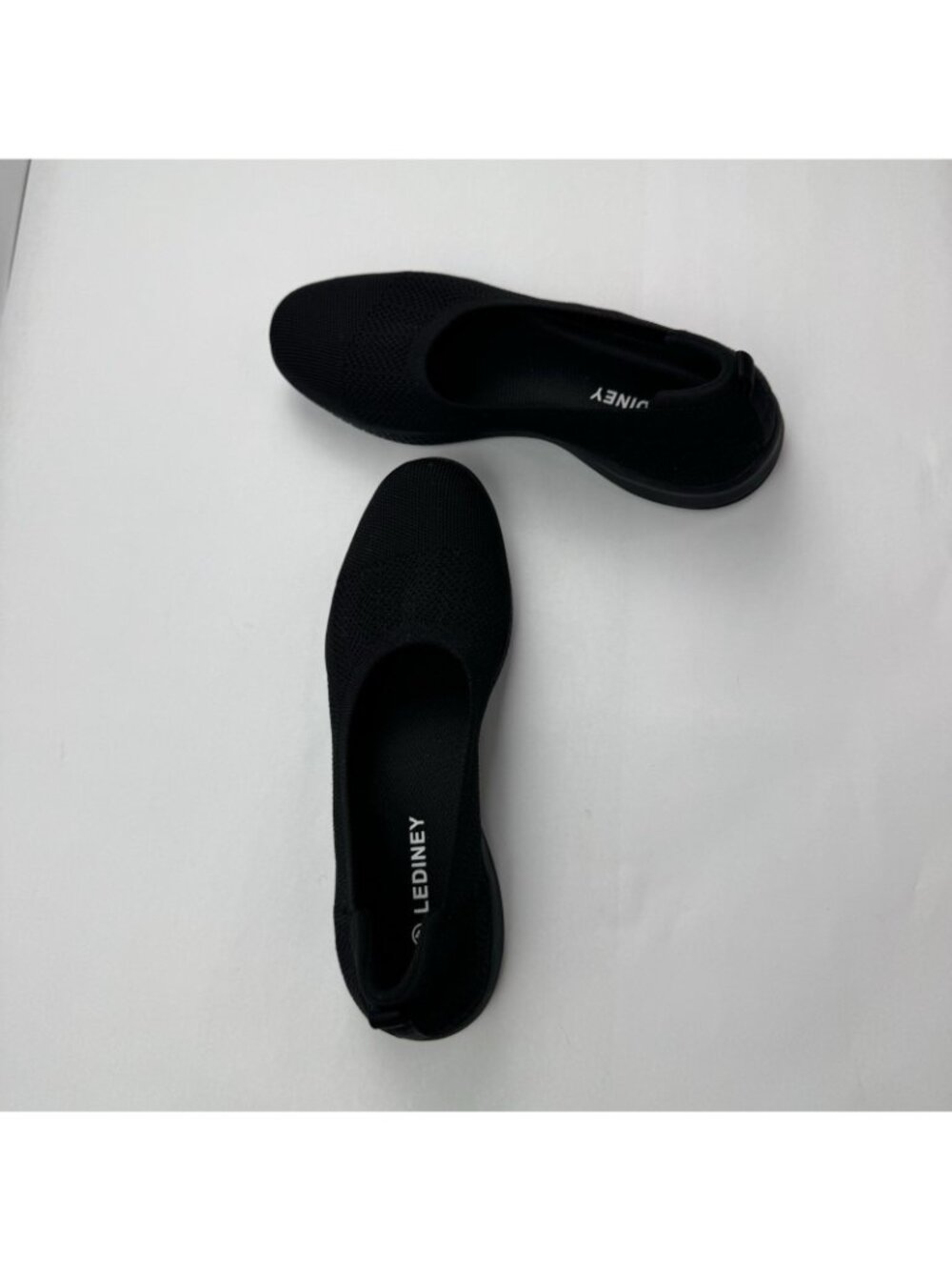 Lediney Women Ballet Flat Shoes Knit Slip On Ballerina Breathable Size 42